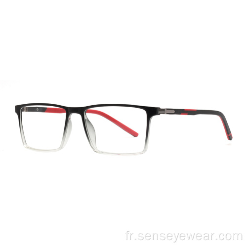 Cadre de lunettes optiques de mode carrée Tr90 Cadre